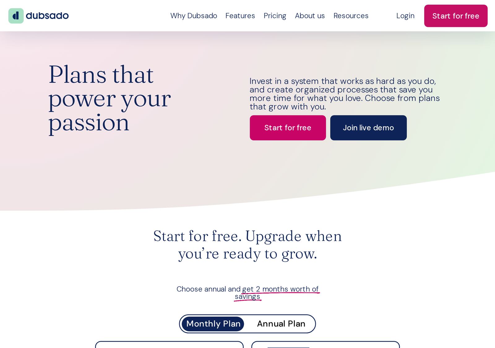 Dubsado's pricing page as it appeared on 2026-10-01